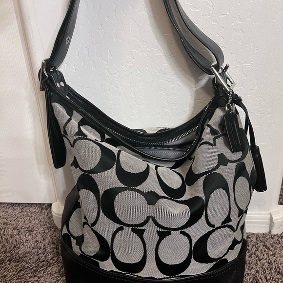 Coach Black and Gray Signature Bag Set - Picture 3 of 13